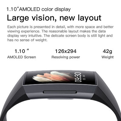 Coração Rate Blood Pressure Monitor do Smart Watch do bracelete da aptidão de Bluetooth