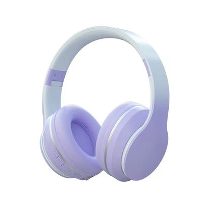 Fones de ouvido sobre a orelha, fones de ouvido de pouco peso dobráveis de Bluetooth do ABS com baixo profundo