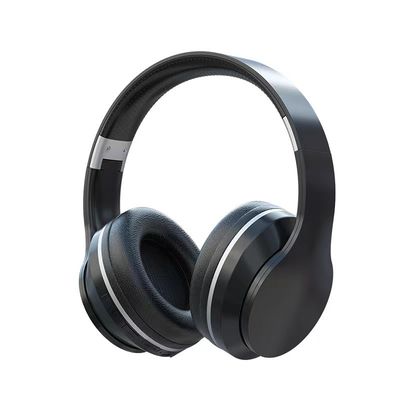 Fones de ouvido sobre a orelha, fones de ouvido de pouco peso dobráveis de Bluetooth do ABS com baixo profundo