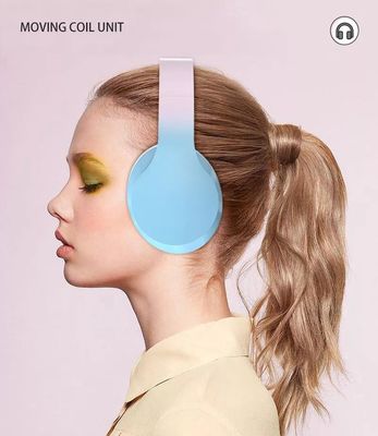Fones de ouvido sobre a orelha, fones de ouvido de pouco peso dobráveis de Bluetooth do ABS com baixo profundo