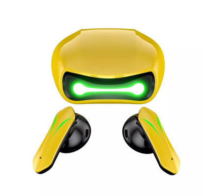 Zangão DE ALTA FIDELIDADE Dor Earbud do fone de ouvido dos fones de ouvido sem fio amarelos do carro TWS Bluetooth do ar