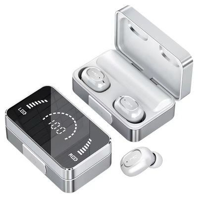 Fones de ouvido sem fio dos esportes TWS Bluetooth na orelha com banco do poder