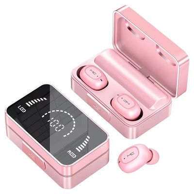 Fones de ouvido sem fio dos esportes TWS Bluetooth na orelha com banco do poder