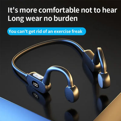 Fones de ouvido sem fio impermeáveis de Bluetooth da condução de osso não na orelha
