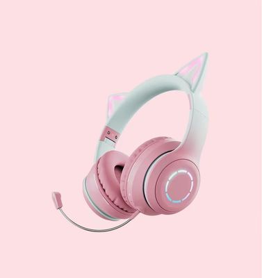 Dos fones de ouvido sem fio das crianças do ABS fones de ouvido luminosos de Bluetooth com microfone