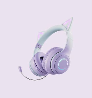 Dos fones de ouvido sem fio das crianças do ABS fones de ouvido luminosos de Bluetooth com microfone