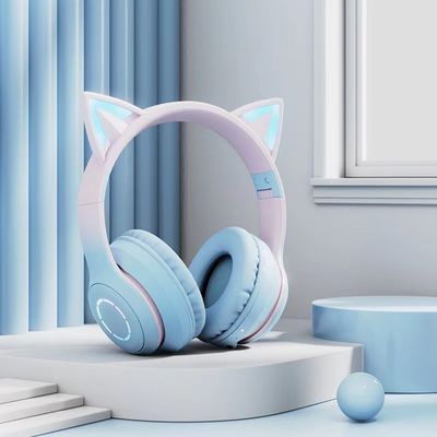 Dos fones de ouvido sem fio das crianças do ABS fones de ouvido luminosos de Bluetooth com microfone