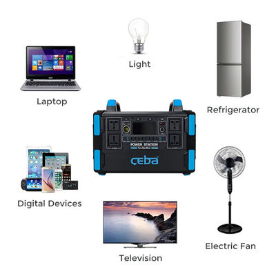 Bateria de lítio portátil de acampamento exterior da central elétrica 1000w