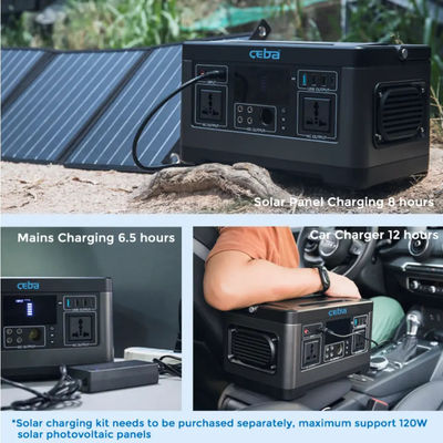 Central elétrica de energias solares de acampamento portátil do gerador 110V 220V 500w das energias solares exteriores