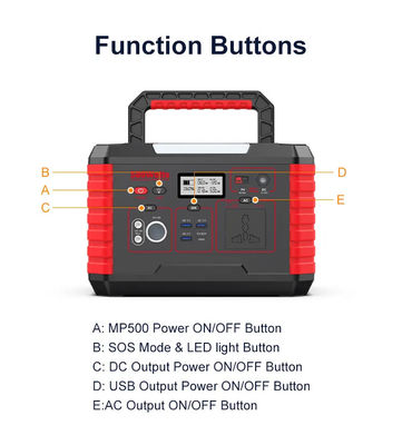 140400 MAh Emergency Portable Power Station 500W recarregável