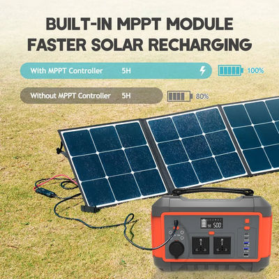 Gerador solar da carga rápida portátil da C.C. USB da C.A. da central elétrica de bateria 600W do lítio 162Ah