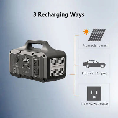 central elétrica 2000w portátil, gerador solar da bateria da lâmina