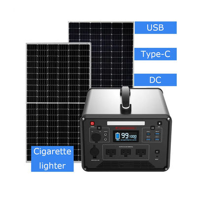 Fonte exterior portátil das energias solares da central elétrica Lifepo4 1000w para acampar