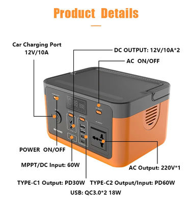 banco móvel portátil do poder do sistema de energia 100000mAh da central elétrica do gerador da C.A. de 110V 220V