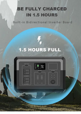 1500W gerador solar, central elétrica de energias solares exterior portátil 110v 220v